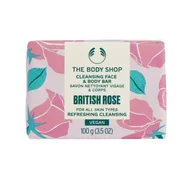 Mydła - THE BODY SHOP BRITISH ROSE OCZYSZCZAJĄCE MYDŁO DO TWARZY I CIAŁA 100G - miniaturka - grafika 1