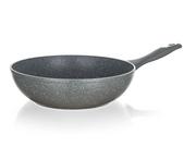 Patelnie - Banquet Patelnia WOK z powłoką nieprzywierającą GRANITE 28 cm szara - miniaturka - grafika 1