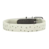 Obroże dla psów - Ecolife HUNTER OBROŻA DLA PSA CONVENIENCE REFLECT GLOW STARS BIAŁA dł 50 szer 2,5cm - miniaturka - grafika 1