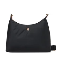 Torebki damskie - Torebka Tommy Hilfiger Popette Shoulder Bag AW0AW17937 Czarny - miniaturka - grafika 1