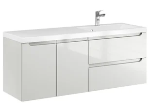 Szafka Wisząca Z Umywalką ETH 120 cm DS Prawa - Kaszmir Wysoki Połysk - Szafki łazienkowe - miniaturka - grafika 1