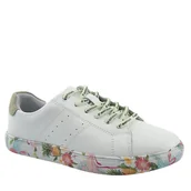 Półbuty damskie - Vinceza 79524 damskie półbuty skórzane sportowe sneakersy białe - miniaturka - grafika 1