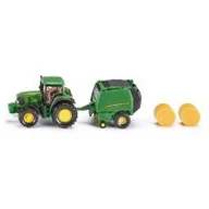 Samochody i pojazdy dla dzieci - John Traktor Deere z prasą - miniaturka - grafika 1