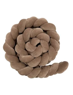 Lulumi Warkocz ochraniacz do łóżeczka 3 pasmowy 200 cm Mocha - Ochraniacze do łóżeczka - miniaturka - grafika 1