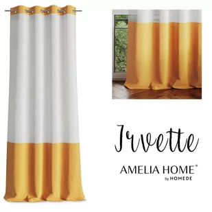 AmeliaHome, Firana Irvette na przelotkach, Biały, 140x250 cm - Firany - miniaturka - grafika 1