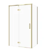 Kabiny prysznicowe - Kabina prysznicowa Cersanit Larga 120x80x195 prostokątna złoty mat transparentne S601-472 - miniaturka - grafika 1