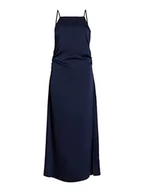 Sukienki - Vila Damska sukienka VIRAVENNA Singlet Slit Maxi Dress/BR/DC, granatowa marynarka, 40, granatowy blezer, 40 - miniaturka - grafika 1