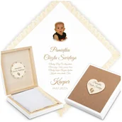 Kombinezony dla dzieci - Szatka do Chrztu z Imieniem Biała Szatka na Chrzest ze ZDJĘCIEM PUDEŁKO szt - miniaturka - grafika 1