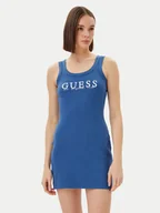 Sukienki - Guess Sukienka codzienna V5GK06 K8RT2 Niebieski Slim Fit - miniaturka - grafika 1