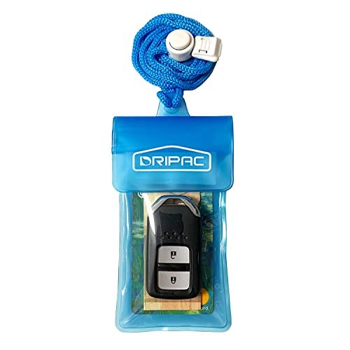 DRIPAC Wodoodporne etui na kluczyki samochodowe FOB wodoodporny portfel wodoodporny uchwyt etui na identyfikator identyfikator karty kredytowej pieniądze (niebieski)