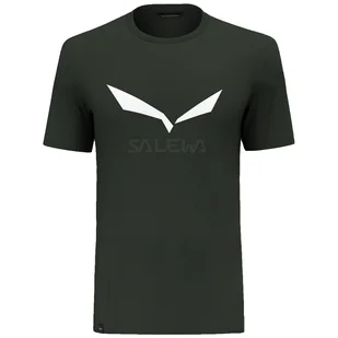 Koszulka męska Salewa Solidlogo Dri-Rel M S/S Tee Rozmiar: L / Kolor: ciemnozielony - Koszulki sportowe męskie - miniaturka - grafika 1