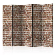Parawany - Parawan 5-częściowy - Ceglana przestrzeń II [Room Dividers] (rozmiar 225x172) - miniaturka - grafika 1