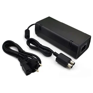 Zasilacz do konsoli ładowarka sieciowa do Microsoft Xbox 360 Slim 230V + Kabel Czarna - Ładowarki do telefonów - miniaturka - grafika 2