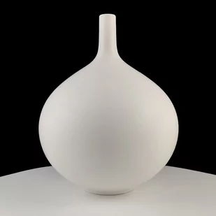 Biały Wazon Dekoracyjny Ceramiczny Sevilla - 24cm - Wazony i flakony - miniaturka - grafika 1