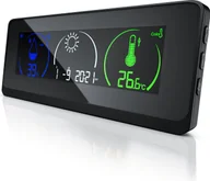 Stacje pogodowe - Stacja pogodowa Bearware z czujnikiem zewnętrznym, bezprzewodowa stacja pogodowa z kolorowym wyświetlaczem, stacja pogodowa i zasilacz - miniaturka - grafika 1