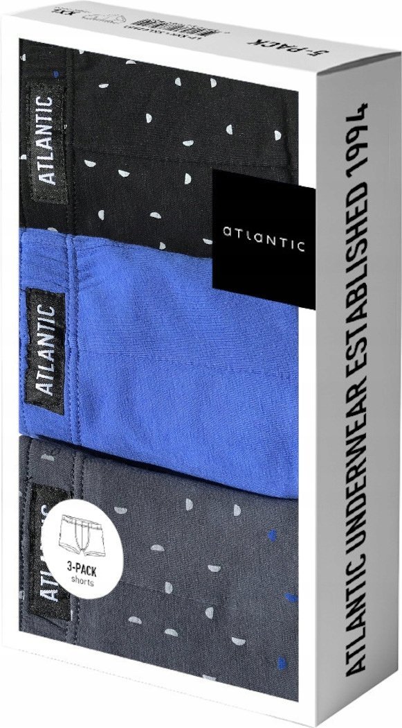 ATLANTIC SZORTY MĘSKIE BOKSERKI 3MH163 3PAK XXL