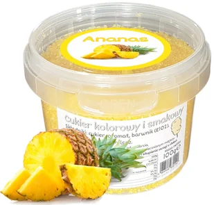 Cukier Do Waty Cukrowej Ananas 100g Ananasowy - Cukier i słodziki Cukier Do Waty Cukrowej Ananas 100g Ananasowy - Cukier i słodziki - miniaturka - grafika 1