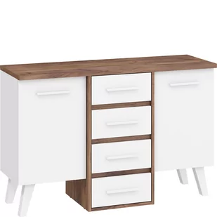 Komoda 2D4S NOR-04 Nordis MebloCross Czarny Mat / Biały Mat - Komody - miniaturka - grafika 1