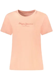 PEPE JEANS DAMSKA KOSZULKA Z KRÓTKIM RĘKAWEM RÓŻOWA - Portfele - miniaturka - grafika 1