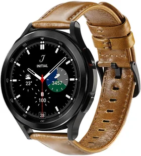 Dux Ducis Leather Strap pasek do Samsung Galaxy Watch / Huawei Watch / Honor Watch / Xiaomi Watch (22mm band) skórzana opaska brązowy (Business Version) - Akcesoria do smartwatchy - miniaturka - grafika 1