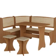 Stoły z krzesłami - Zestaw Kuchenny Narożny z Taboretem Zestaw Kuchenny MebloCross Craft Złoty, Tkanina Monaco - miniaturka - grafika 1