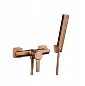 Zestawy prysznicowe - Invena bateria natryskowa z zestawem natryskowym Glamour, miedź BN-02-014-V - miniaturka - grafika 1