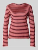 Bluzki damskie - Bluzka z długim rękawem i wyhaftowanym logo model ‘RILEY’ - miniaturka - grafika 1