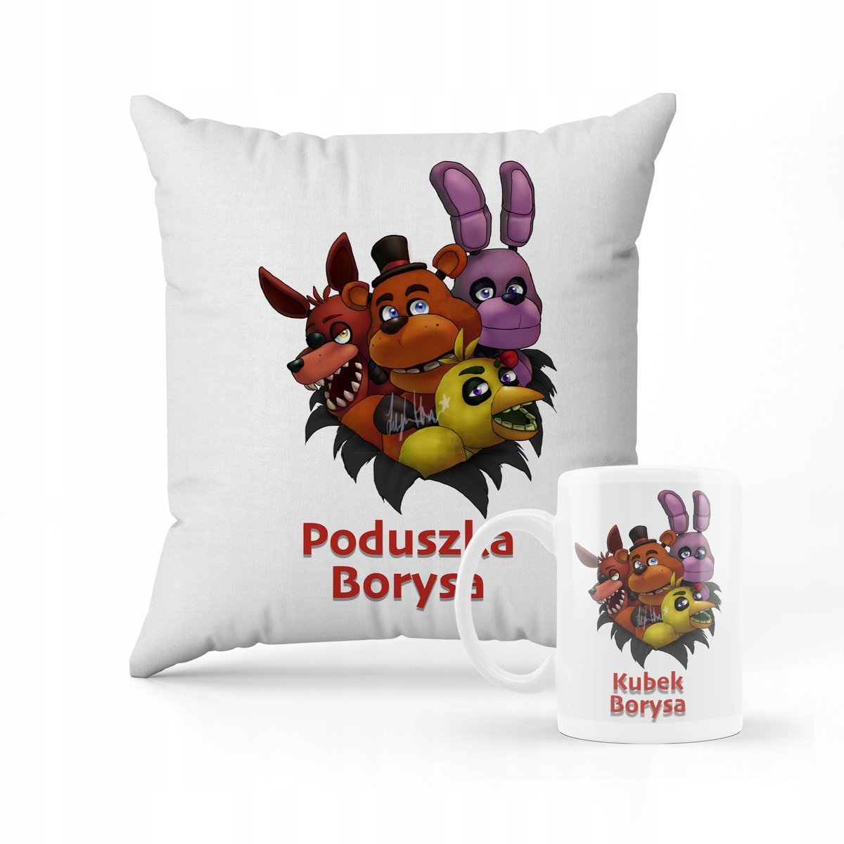 Zestaw Poduszka + Kubek Z nadrukiem Five Nights at Freddy's (2023) Horror 4
