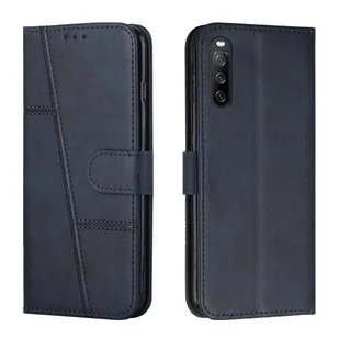 Etui König Design kompatybilne z Sony Xperia 10 III z syntetycznej skóry - Niebieskie etui na telefon komórkowy - Etui i futerały do telefonów - miniaturka - grafika 1