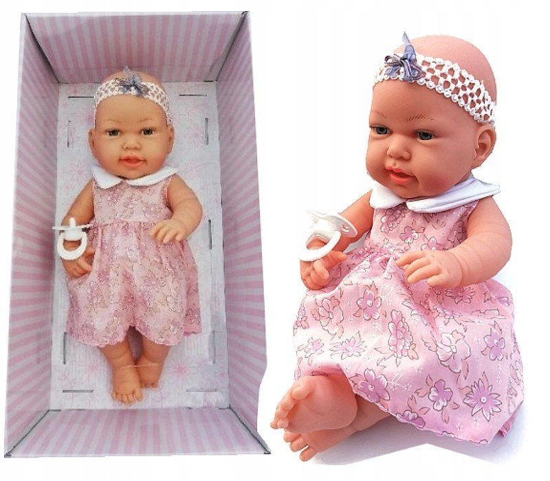 Duża lalka bobas jak żywa winylowa +smoczek