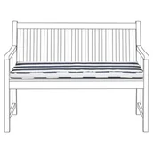 Poduszki ogrodowe - Beliani Poduszka na ławkę ogrodową 112 x 54 cm niebiesko-biała VIVARA - miniaturka - grafika 1