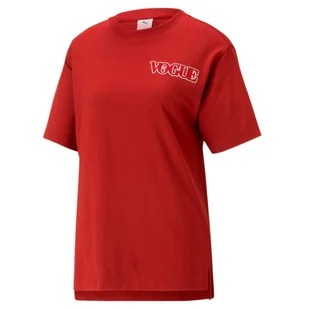 Koszulka damska Puma X VOGUE RELAXED czerwona 53669022-S - Koszulki i topy damskie - miniaturka - grafika 1