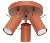 Lampy sufitowe - Sollux SL.1509 - Oświetlenie punktowe RING 3xGU10/10W/230V czerwony - miniaturka - grafika 1