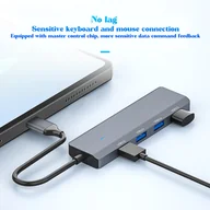 Chłodzenie procesora - Rozdzielacz USB C Hub 4 porty USB 3.0 ze stopu aluminium - miniaturka - grafika 1