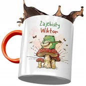 Kubki - Kubek Pomarańczowy Dla Wiktora Kolegi Męża Prezent z Nadrukiem ze Zdjęciem+ Opakowanie na prezent (wzór 01) - miniaturka - grafika 1