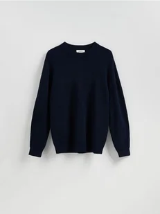 Reserved - Sweter z wełną - granatowy - Moda i Uroda OUTLET - miniaturka - grafika 1
