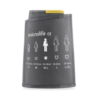 Microlife, mankiet do ciśnieniomierzy serii 3G, 4G, 5G, szary, rozmiar M-L, 22-42 cm, 1 sztuka - Ciśnieniomierze i akcesoria - miniaturka - grafika 1