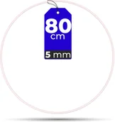 Wyposażenie pokoiku dziecięcego - Obręcz Metalowa MetaloweObrecze 80 Cm Biała GRUBY DRUT - miniaturka - grafika 1