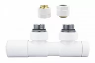 Zawory i kraniki - Zawór regulacyjny 50mm TWINS biały mat lewy Cu - miniaturka - grafika 1