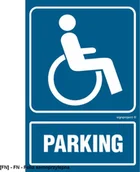 Tablice BHP - SIGNPROJECT RB033 - Parking dla niepełnosprawnych 500x750 - miniaturka - grafika 1