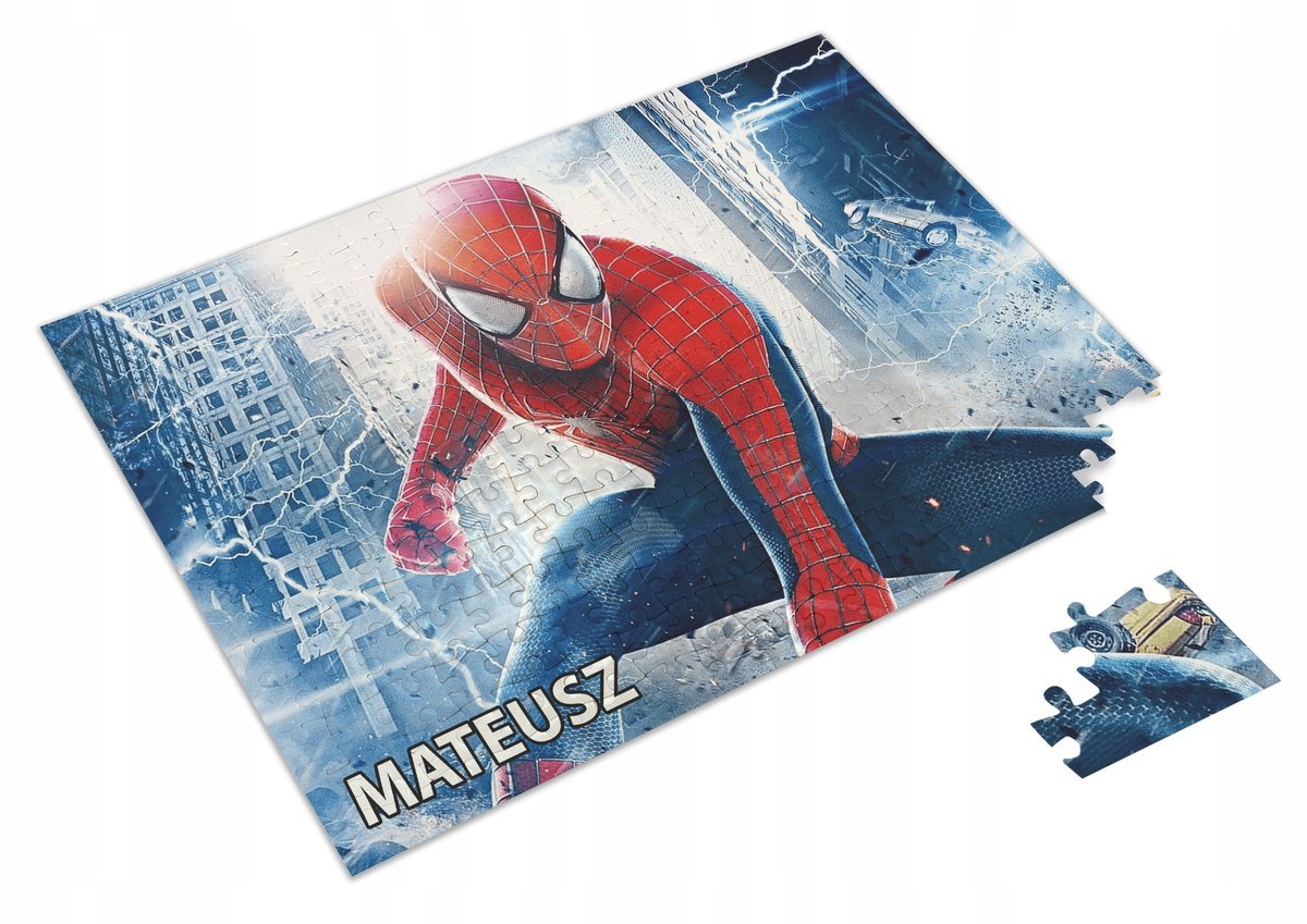 Puzzle SPIDERMAN AVENGERS A3 252 el z Nadrukiem Twoje IMIĘ + Pudełko 12