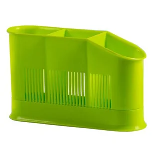 Ociekacz na sztućce Asca 3-komorowy zielony DOMOTTI - Suszarki do naczyń - miniaturka - grafika 1