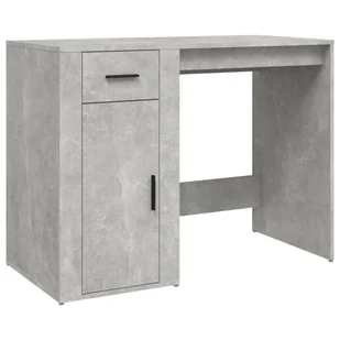 vidaXL Biurko, szarość betonu, 100x49x75 cm, materiał drewnopochodny - Biurka - miniaturka - grafika 1