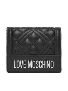 LOVE MOSCHINO Mały Portfel Damski JC5601PP1NLA000B Czarny - Portfele - miniaturka - grafika 1