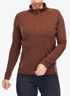 Bluza rozpinana damska Salomon Essential Ltwarm FZ - rum raisin - Bluzy sportowe damskie - miniaturka - grafika 1