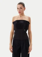 Koszulki i topy damskie - Rinascimento Top CFC0019748002 Czarny Slim Fit - miniaturka - grafika 1