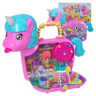 Akcesoria dla lalek - Polly Pocket Kompaktowy Jednorożec Torebka Pudełko Z Akcesoriami Niespodzianka Na 35 Urodziny - miniaturka - grafika 1