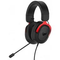 Słuchawki - Asus TUF GAMING H3 czarno-czerwone (90YH02AR-B1UA00) - miniaturka - grafika 1