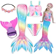 Moda i Uroda OUTLET - Ogon Syreny Syreni Strój Kąpielowy Syrenka Kostium Syrena 5W1 Monopłetwa 116 / 122 Cm - miniaturka - grafika 1