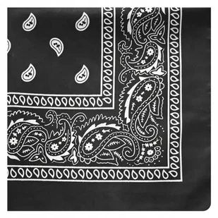 BANDAMKA CHUSTA BANDANA CHUSTKA NA GŁOWĘ SZYJĘ WŁOSY APASZKA BANDAMA KOLOR CZARNY - Moda i Uroda OUTLET - miniaturka - grafika 1